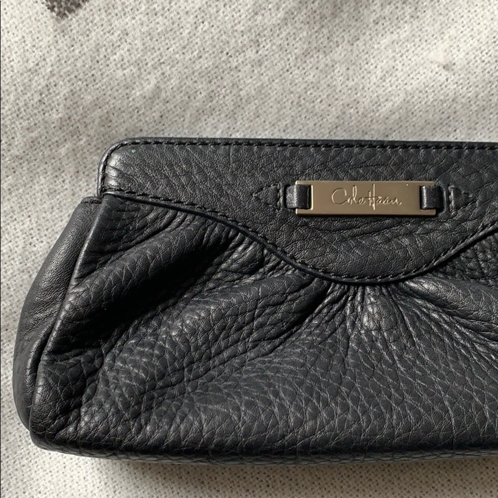 Cole Haan magnetic close mini clutch.  NEVER used!